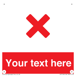 Custom red background, red cross sign